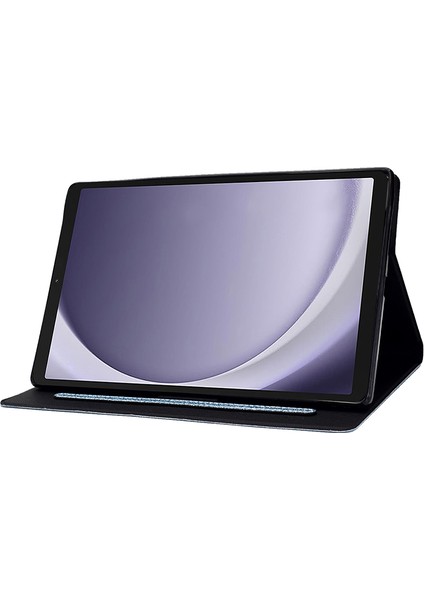 Samsung Galaxy Tab A9 Parıltılı Pu Deri Kart Yuvaları Standı Koruyucu Tablet Kılıfı (Yurt Dışından) modelleri