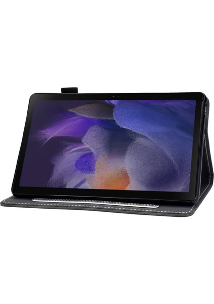 Samsung Galaxy Tab A8 10.5 (2021) SM X200 SM X205 Pu Deri Katlanır Stand Folio Kart Yuvaları Kalem Tutuculu Tablet Kılıfı (Yurt Dışından)