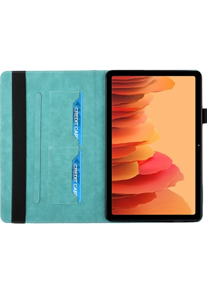 Şık Eşkenar Dörtgen Desenli Deri Koruyucu Kart Yuvaları Samsung Galaxy Tab A7 10.4 (2020) Tablet Kılıfı (Yurt Dışından) indirimleri