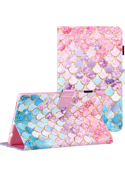 Ipek Desenli Çoklu Görüş Açıları Samsung Galaxy Tab A7 Lite Standı 8 7 Inç Teraziler Tablet Kılıfı (Yurt Dışından)
