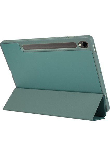 Samsung Galaxy Tab S9 tab S9 Fe Üç Katlı Stand Pu Kalem Yuvası Tablet Kılıfı (Yurt Dışından)