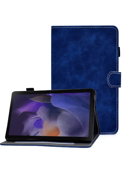Samsung Galaxy Tab A8 10.5 (2021) SM X200 SM X205 Pu Deri Katlanır Stand Folio Kart Yuvaları Kalem Tutuculu Tablet Kılıfı (Yurt Dışından)