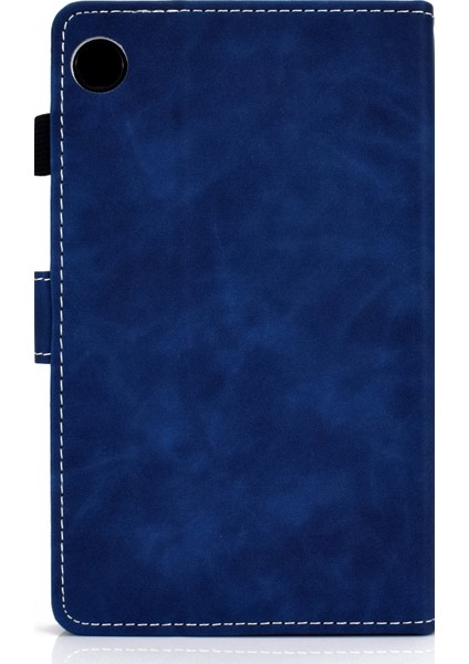 Samsung Galaxy Tab A8 10.5 (2021) SM X200 SM X205 Pu Deri Katlanır Stand Folio Kart Yuvaları Kalem Tutuculu Tablet Kılıfı (Yurt Dışından)