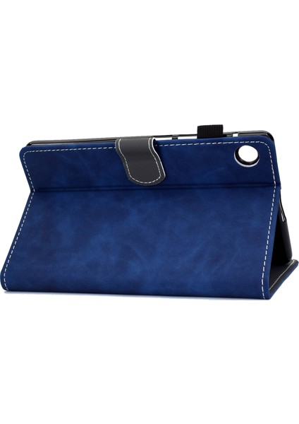 Samsung Galaxy Tab A8 10.5 (2021) SM X200 SM X205 Pu Deri Katlanır Stand Folio Kart Yuvaları Kalem Tutuculu Tablet Kılıfı (Yurt Dışından)