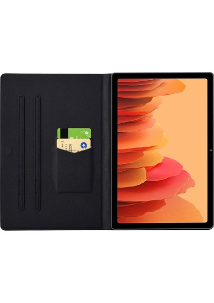 Samsung Galaxy Tab A7 10.4 (2020) T500 T505 Desenli Otomatik Uyandırma uyku Kart Tutucu Şakayık Çiçeği Tablet Kılıfı (Yurt Dışından) modelleri