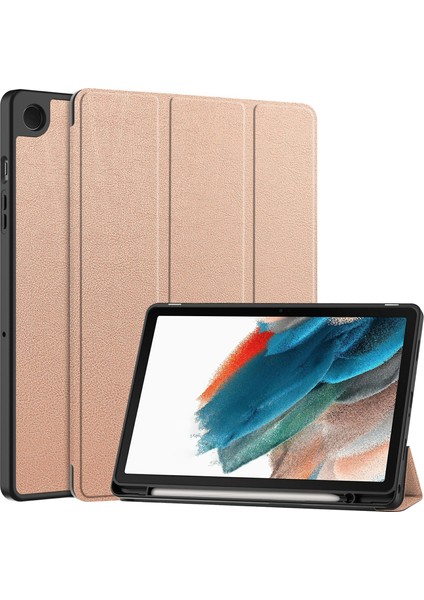 Samsung Galaxy Tab A9 Üç Katlı Standı Deri Kalem Yuvası Tablet Kılıfı (Yurt Dışından)