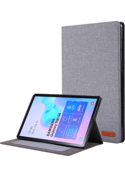 Kumaş Doku Kart Yuvaları Samsung Galaxy Tab S6 SM T860 T865 Deri Standı Tablet Kılıfı (Yurt Dışından)