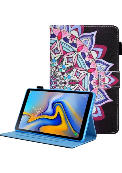 Samsung Galaxy Tab A8 10.5 (2021) SM X200 X205 A8 10.5 (2022) MANDALA Çiçek Desen Baskı Kart Tutucu Tablet Kılıfı (Yurt Dışından)