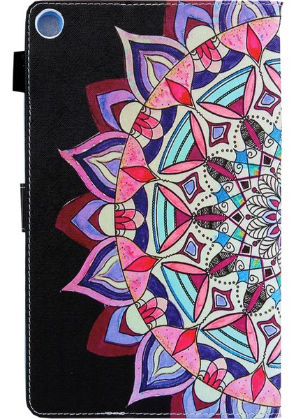 Samsung Galaxy Tab A8 10.5 (2021) SM X200 X205 A8 10.5 (2022) MANDALA Çiçek Desen Baskı Kart Tutucu Tablet Kılıfı (Yurt Dışından) fırsatları