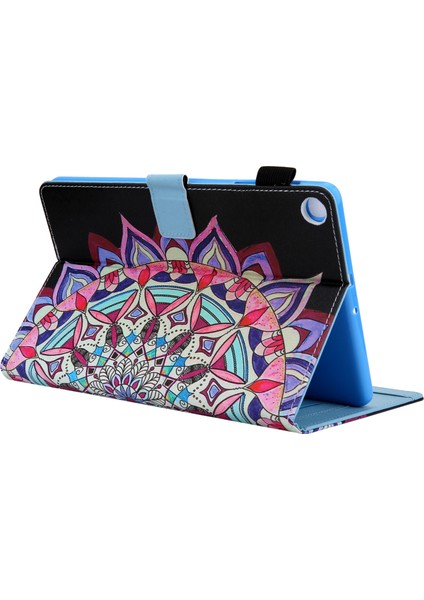 Samsung Galaxy Tab A8 10.5 (2021) SM X200 X205 A8 10.5 (2022) MANDALA Çiçek Desen Baskı Kart Tutucu Tablet Kılıfı (Yurt Dışından) indirimleri