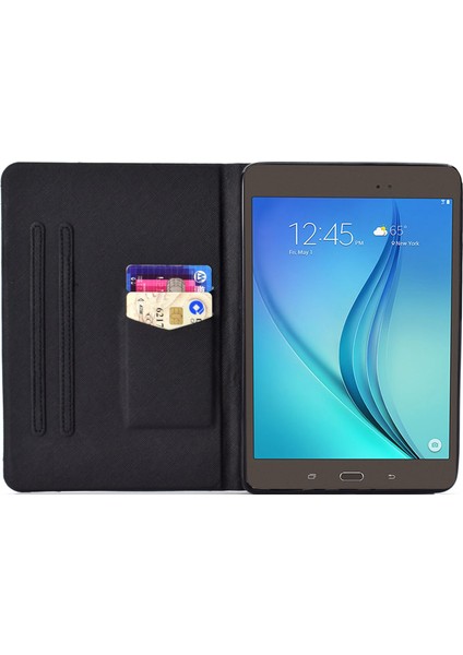 Samsung Galaxy Tab A 8.0 SM T350 T355C (2015) Desen Baskı Pu Deri Standı Kart Tutucu Koruyucu Gökkuşağı Tablet Kılıfı (Yurt Dışından)