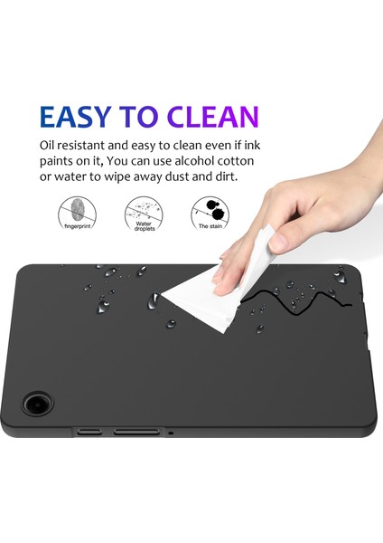 Samsung Galaxy Tab A9 Mikrofiber Astarlı Sıvı Silikon Tablet Kılıfı (Yurt Dışından)