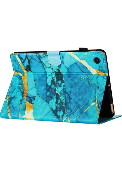 Samsung Galaxy Tab A9 Koruyucu Pu Deri Akıllı Desen Mermer Tablet Kılıfı (Yurt Dışından) modelleri