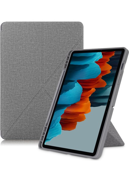 Origami Standı Güçlü Mıknatıs Deri Akıllı Kalem Yuvası Samsung Galaxy Tab S7 T870 T875 TAB S8 Tablet Kılıfı (Yurt Dışından)