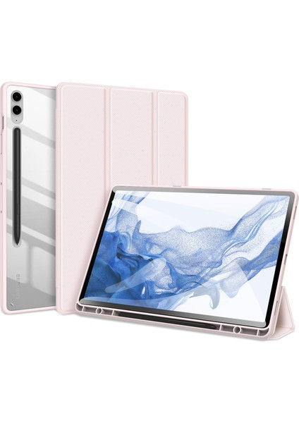 Samsung Galaxy Tab S9 Fe Deri Üç Katlı Stand Kalem Yuvası Tablet Kılıfı (Yurt Dışından)
