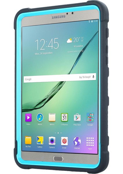 Hibrit Tpu Pc Samsung Galaxy Tab S2 8.0 T710 T715 SIYAH Tablet Kılıfı (Yurt Dışından)