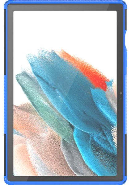 Samsung Galaxy Tab A8 10.5 (2021 2022) Lastik Dokusu Ağır Hizmet Hibrit Sert Pc Yumuşak Tpu Katlanır Destek Standı Tablet Kılıfı (Yurt Dışından)