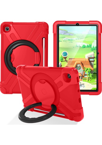 360° Dönebilen Pc Silikon Özel Samsung Galaxy Tab S6 Lite Kickstand Tablet Kılıfı (Yurt Dışından)