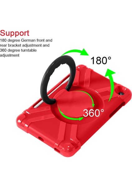 360° Dönebilen Pc Silikon Özel Samsung Galaxy Tab S6 Lite Kickstand Tablet Kılıfı (Yurt Dışından)