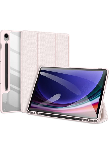 Samsung Galaxy Tab S9 Fe Deri Üç Katlı Stand Kalem Yuvası Tablet Kılıfı (Yurt Dışından)