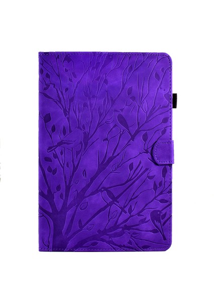 Samsung Galaxy Tab A8 10.5 (2021) X200 X205 (2022) Standı Deri Kart Tutucu Baskılı Ağaç Tablet Kılıfı (Yurt Dışından)