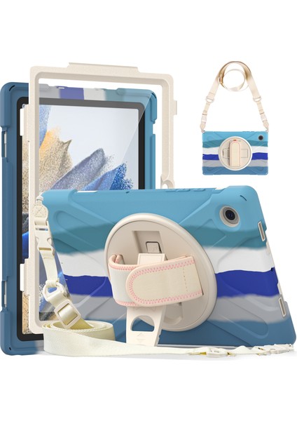 Samsung Galaxy Tab A8 10.5 (2021 2022) Standı Pc Silikon El Askısı Omuz Askılı Koruyucu Tablet Kılıfı (Yurt Dışından) fiyatları
