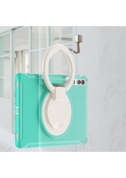 Samsung Galaxy Tab S9 FE S7 T970 TAB S7 Fe T730 TAB S8 X800 TAB S9 X810 Pc Tpu Döner Kalem Tutuculu Nane Tablet Kılıfı (Yurt Dışından)