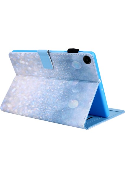 Samsung Galaxy Tab A9 X110 X115 Flip Stand Pu Deri Desen Köpüklü Kum Tablet Kılıfı (Yurt Dışından)