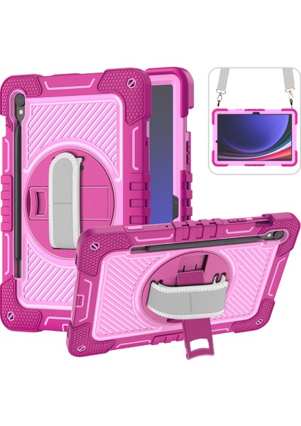 Samsung Galaxy Tab S9 Silikon Pc Bilek Bandı Omuz Askısı Tablet Kılıfı (Yurt Dışından)