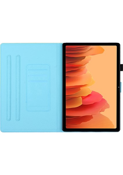 Samsung Galaxy Tab A8 10.5 (2021) X205 X200 Koruyucu Desen Baskı Pu Deri Çevirin Tablet Kılıfı (Yurt Dışından)