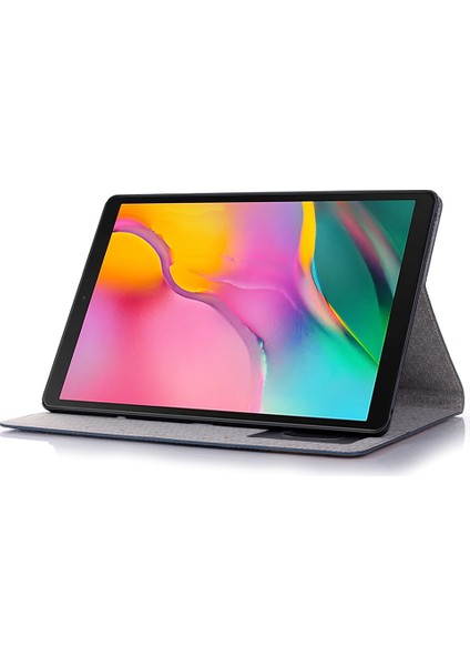 Çapraz Doku Deri Cüzdan Akıllı Samsung Galaxy Tab S6 Lite (2020) P610 P615 (2022 2024) Tablet Kılıfı (Yurt Dışından)