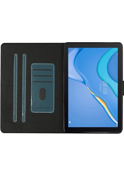 Samsung Galaxy Tab A9 Toz Geçirmez Kart Tutucu Pu Deri Tablet Kılıfı (Yurt Dışından)