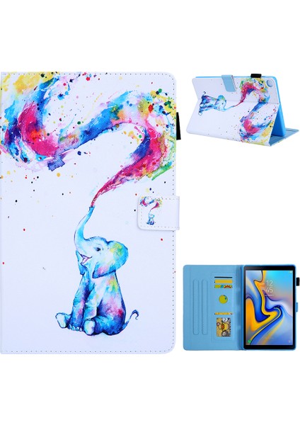 Yeni Desenli Standlı Deri Koruyucu Samsung Galaxy Tab A7 10.4 (2020 2022) SM T500 T505 ELEPHANT Tablet Kılıfı (Yurt Dışından)