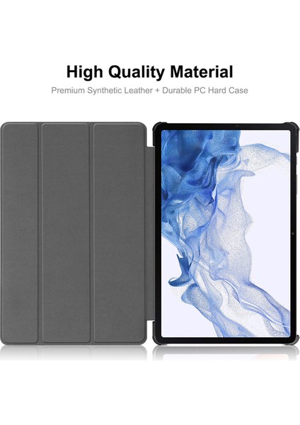 Samsung Galaxy Tab S8 11 Inç Wi Fi SM X700 SM X706 Çizilmeye Dayanıklı Otomatik Uyandırma uyku Fonksiyonu Üçe Katlanmış Stand Pu Deri Pc Tablet Kılıfı (Yurt Dışından) fırsatları
