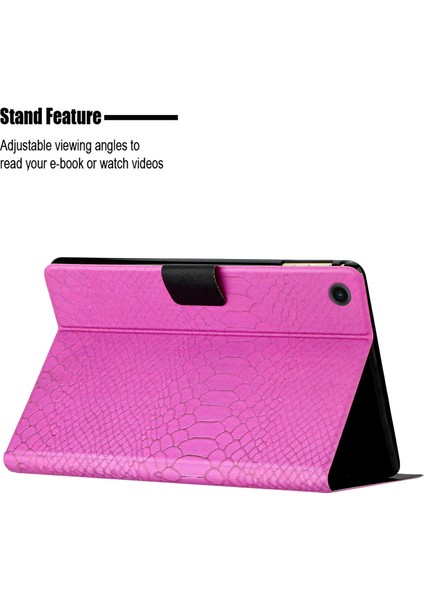Samsung Galaxy Tab A9 Pu Deri Standı Desen Baskı Timsah Desenli Tablet Kılıfı (Yurt Dışından) fırsatları