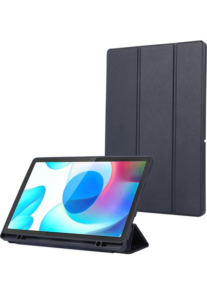Samsung Galaxy Tab A9 Üç Katlı Stand Pu Deri Kalem Yuvası Tablet Kılıfı (Yurt Dışından)