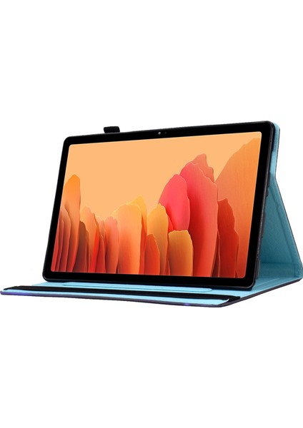 Samsung Galaxy Tab A7 10.4 (2020 2022) T500 T505 Standı Elastik Bant Pu Deri Kart Tutucu Sevimli Tavşan Tablet Kılıfı (Yurt Dışından)