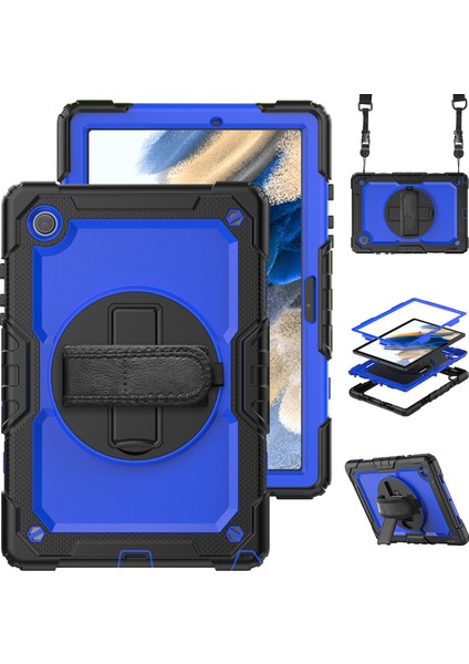 Samsung Galaxy Tab A8 10.5 (2021 2022) Sert Pc Yumuşak Silikon Pet Ekran Koruyuculu Döner Tablet Kılıfı (Yurt Dışından)