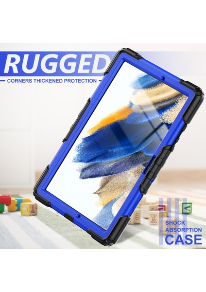 Samsung Galaxy Tab A8 10.5 (2021 2022) Sert Pc Yumuşak Silikon Pet Ekran Koruyuculu Döner Tablet Kılıfı (Yurt Dışından)