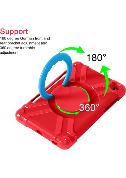 360° Dönebilen Pc Silikon Özel Samsung Galaxy Tab S6 Lite Kickstand Tablet Kılıfı (Yurt Dışından)