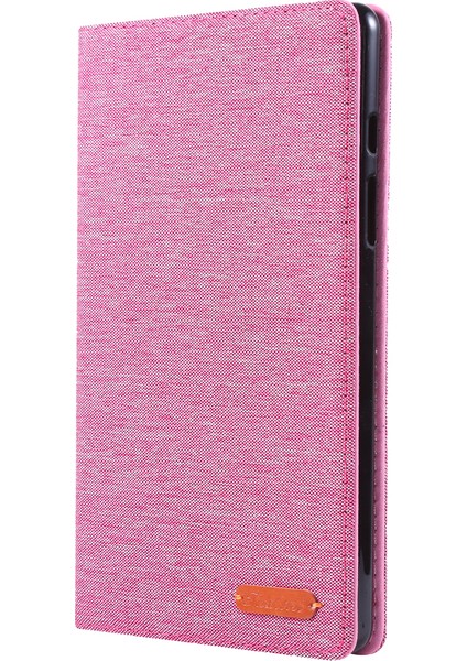 Kumaş Doku Standı Deri Koruyucu Samsung Galaxy Tab A 8.0 Wi Fi (2019) SM T290 T295 ROSE Tablet Kılıfı (Yurt Dışından)
