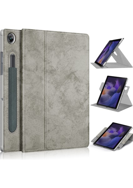 Samsung Galaxy Tab A8 10.5 (2021) A8 10.5 (2022) Pu Deri Pc Döner Stand Koruyucu Tablet Kılıfı (Yurt Dışından)