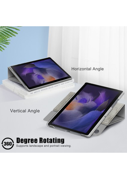 Samsung Galaxy Tab A8 10.5 (2021) A8 10.5 (2022) Pu Deri Pc Döner Stand Koruyucu Tablet Kılıfı (Yurt Dışından)