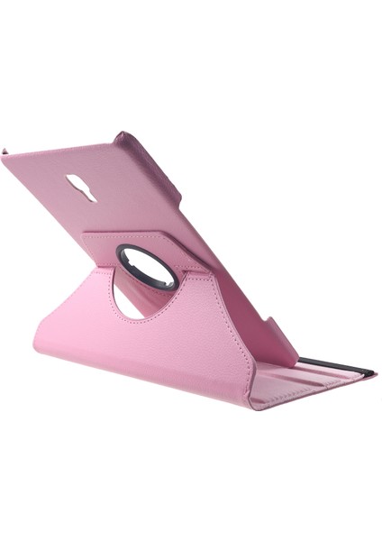 Samsung Galaxy Tab A 10.5 (2018) T590 T595 Litchi Texture (360 Derece Döner Stand) Deri Tablet Kılıfı (Yurt Dışından)