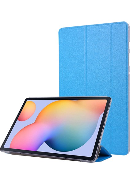 Ipek Doku Deri Samsung Galaxy Tab S8 Üç Katlı Stand Koruyucu Tablet Kılıfı (Yurt Dışından)