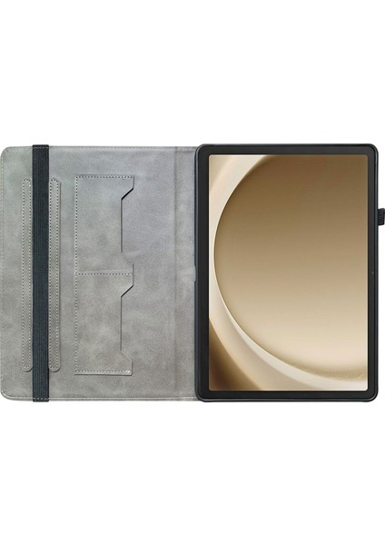 Samsung Galaxy Tab A9 Stand Desen Baskı Pu Deri Erik Çiçeği Tablet Kılıfı (Yurt Dışından)
