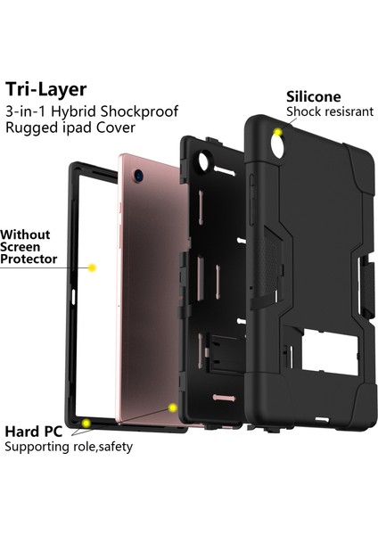 Samsung Galaxy Tab A8 10.5 (2021 2022) Koruyucu Silikon Pc Hibrit Kickstand Tablet Kılıfı (Yurt Dışından) fırsatları