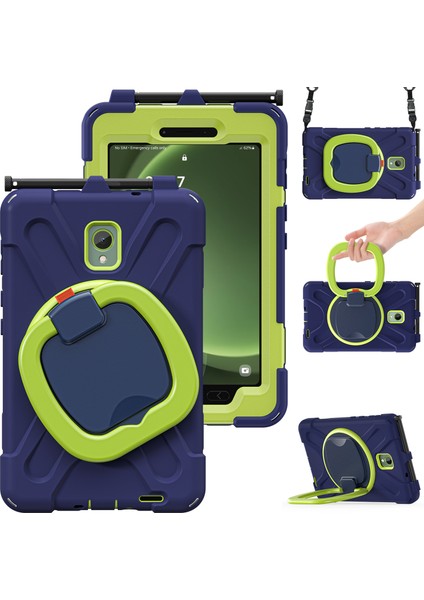 Samsung Galaxy Tab Active5 SM X300 Omuz Askılı Sağlam Lacivert Tablet Kılıfı (Yurt Dışından)