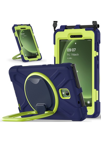 Samsung Galaxy Tab Active5 SM X300 Omuz Askılı Sağlam Lacivert Tablet Kılıfı (Yurt Dışından)
