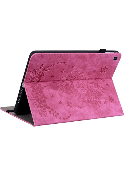 Samsung Galaxy Tab A 8.0 (2019) SM T290 (WI FI) SM T295 (Lte) Pu Deri Kart Tutucu Baskılı Standı Tablet Kılıfı (Yurt Dışından)